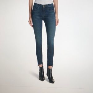 Frame le high skinny  raw step hem jeans 26